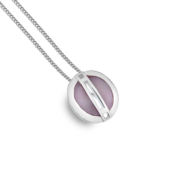 Mother Of Pearl Pink Oval Pendant