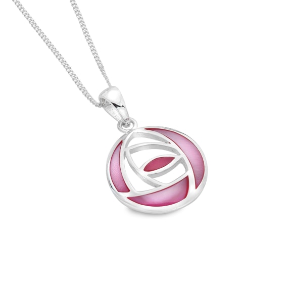 Rose & Pink Mother Of Pearl Pendant