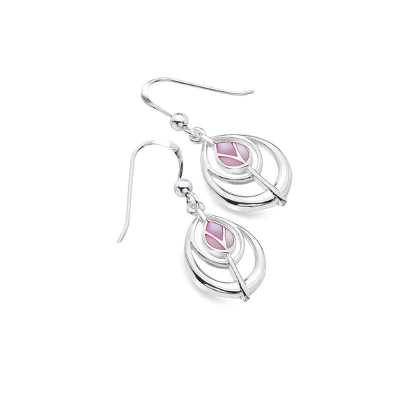 Pink Mother Of Pearl Tulip Earrings