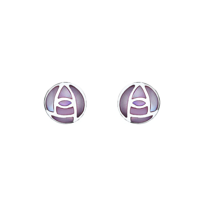 Mother Of Pearl Pink Rose Studs