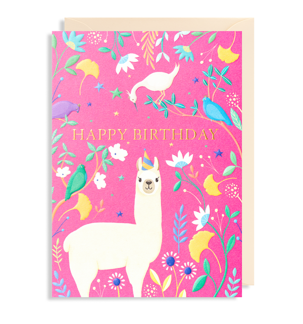 Happy Birthday Lama Card