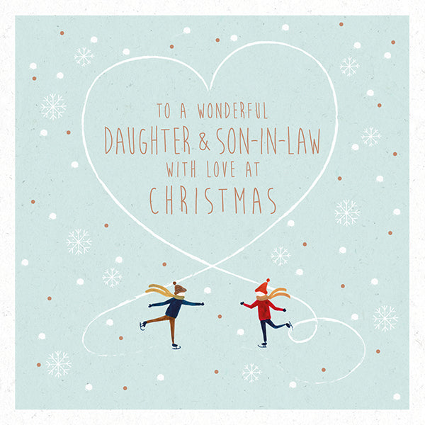 To A Wonderful Daughter & Son-In-Law Christmas Card