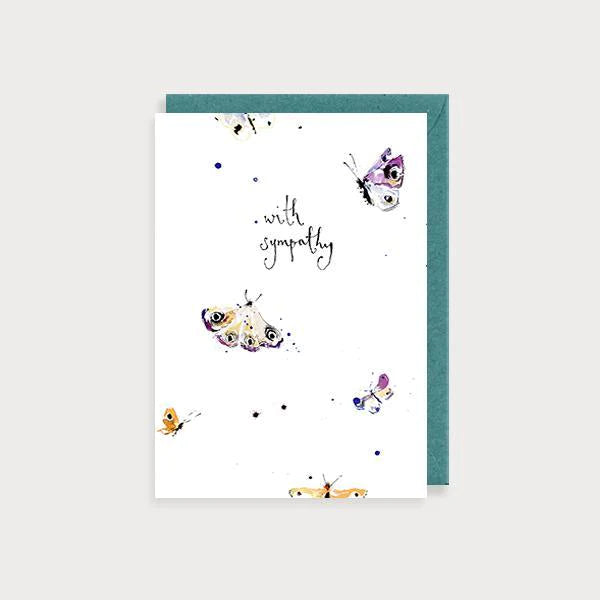 With Sympathy Moths Card