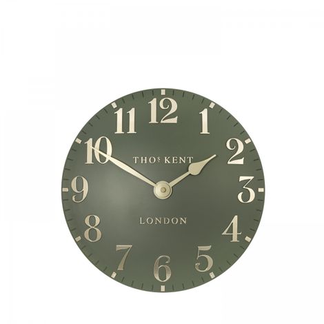 12" Arabic Wall Clock - Lichen Green