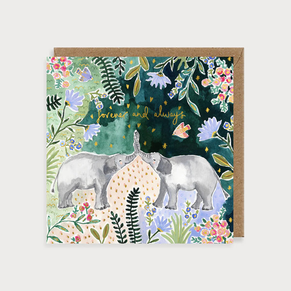 Elephants Forever and Always Card