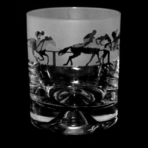 At The Races Whisky Glass