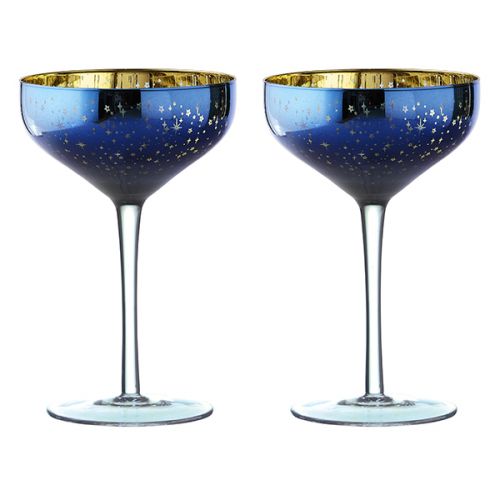 Galaxy Champagne Saucers - Set Of 2