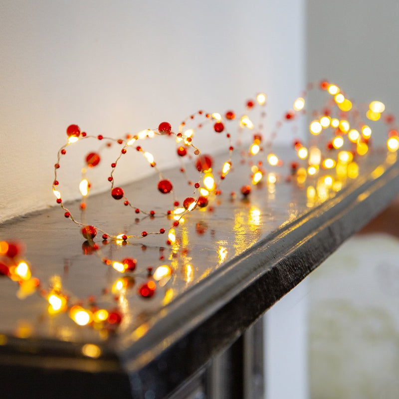 Botanical Holly Bead String Lights