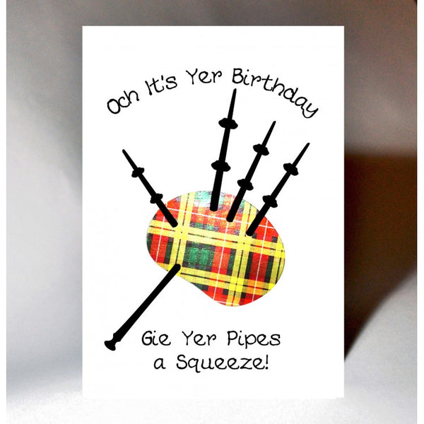 Bagpipes Birthday Card