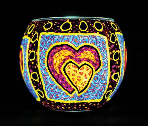 Pair of Hearts Light Glass
