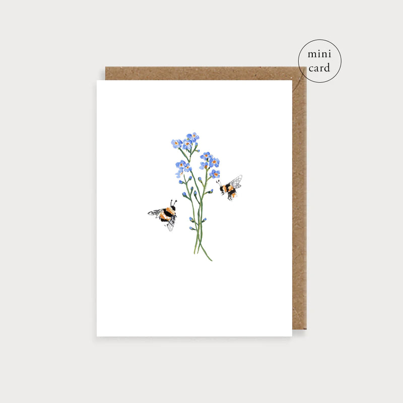 Bees and Forget-Me-Nots Card