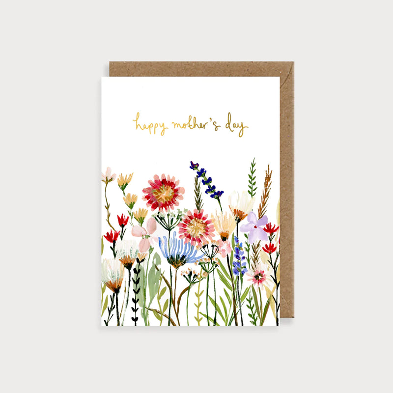 Pressed Flowers Happy Mother's Day Card
