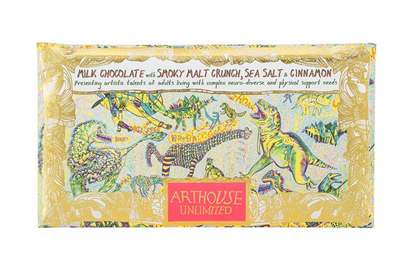 Dinosaurs Milk Chocolate with Smoky Malt, Sea Salt & Cinnamon