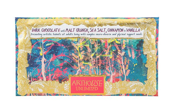 Underwater Dark Chocolate with Malt Crunch, Sea Salt, Cinnamon & Vanilla