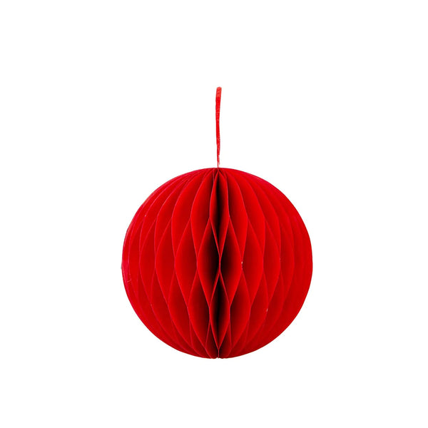 Red Card Honeycomb Ball Decoration - Small
