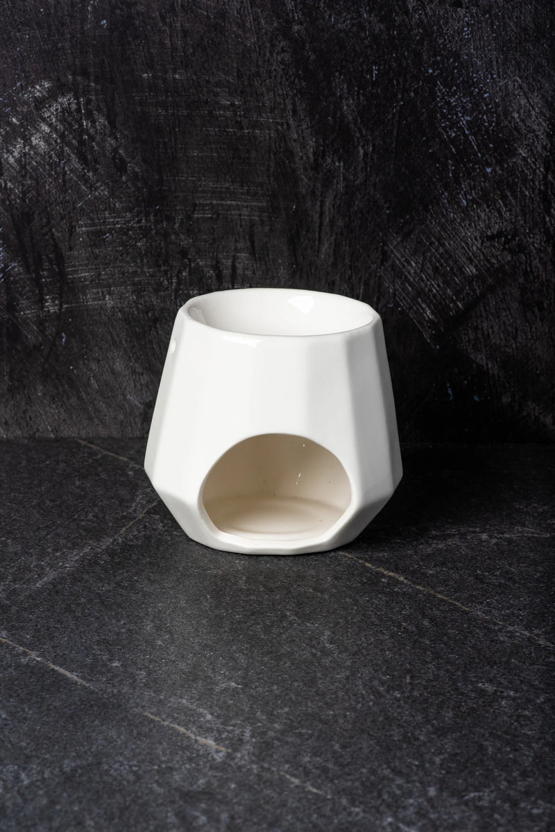 White Retro Wax Melt Burner