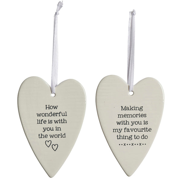 Ceramic Heart Decoration With Sentimental Quote