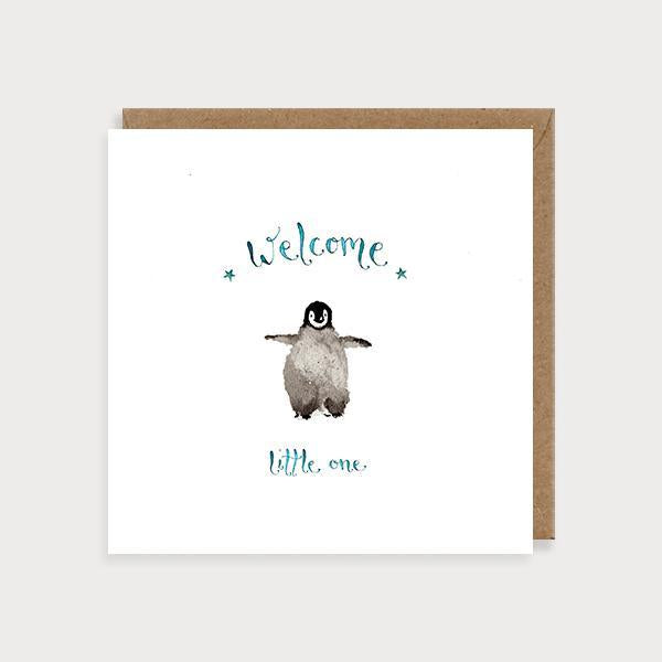 New Boy Baby Penguin Card