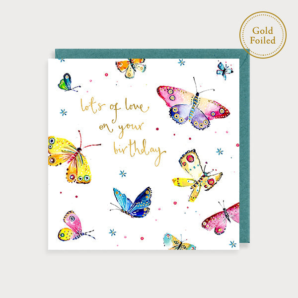 Birthday Butterflies Luxury Foiled Card