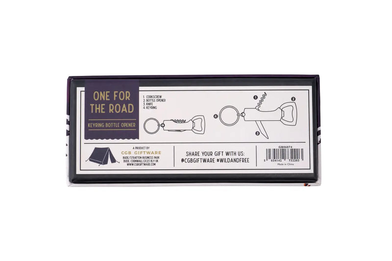 One For The Road Bottle Opener Keyring