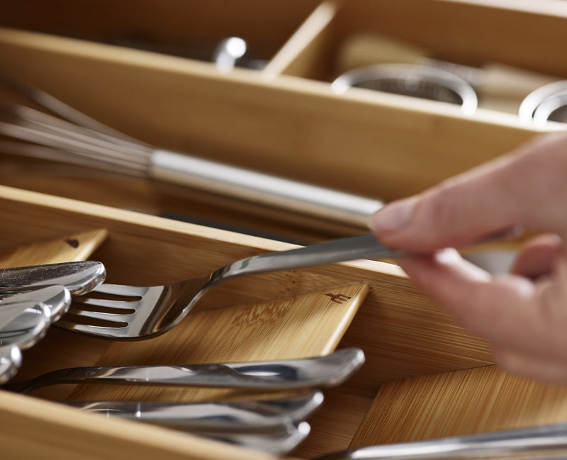 DrawerStore Bamboo - Cutlery, Utensil & Gadget Organiser