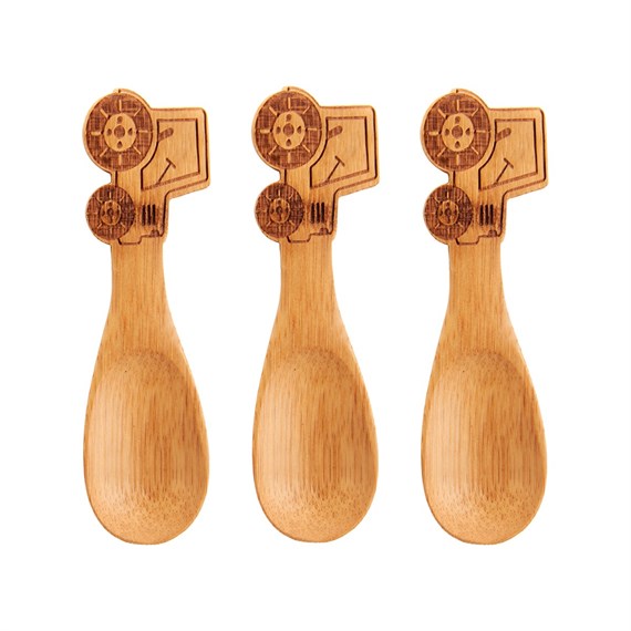 Tractor Bamboo Spoons - Set Of 3