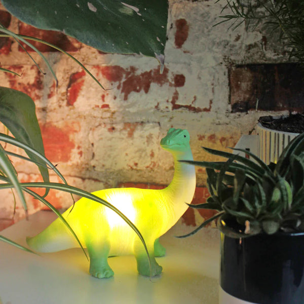 Mini LED Green Diplodocus Lamp
