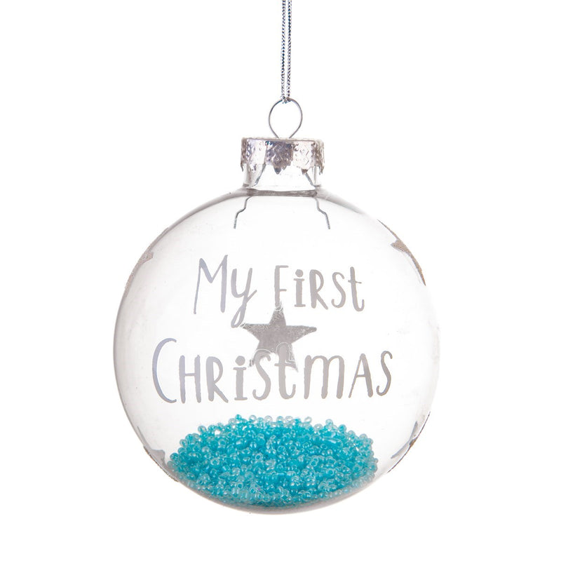 Baby Boy First Christmas Bauble