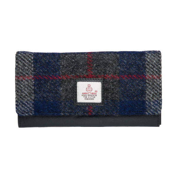 Harris Tweed Ladies Envelope Purse- Blue Check