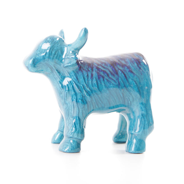 Brushed Aqua Highland Cow Extra Large