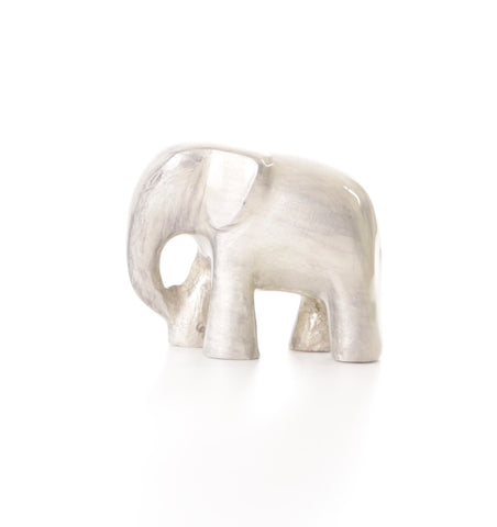 Brushed Silver Elephant Medium
