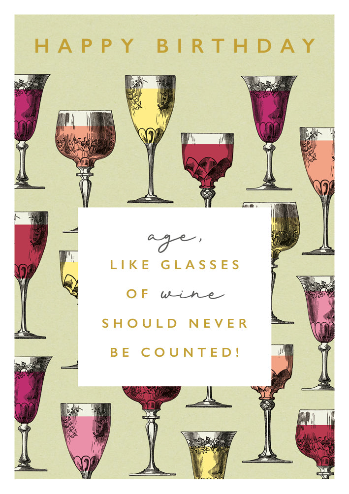 Age Like A Glass Of Wine Birthday Card
