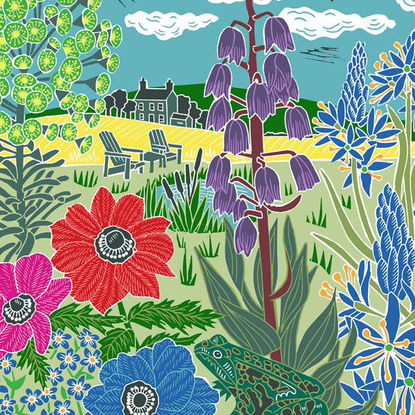 Frog & Bluebells Card
