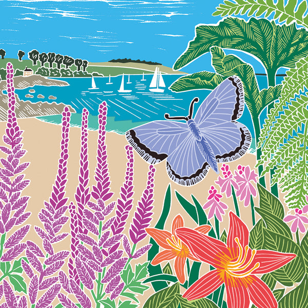 Butterfly On Beach Card