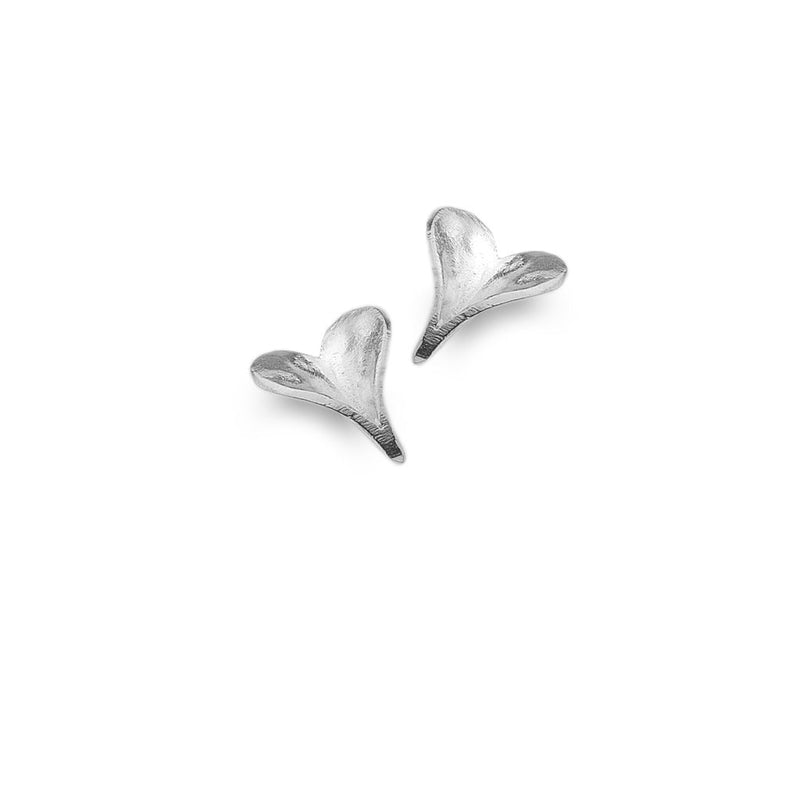Leaf Heart Stud Earrings