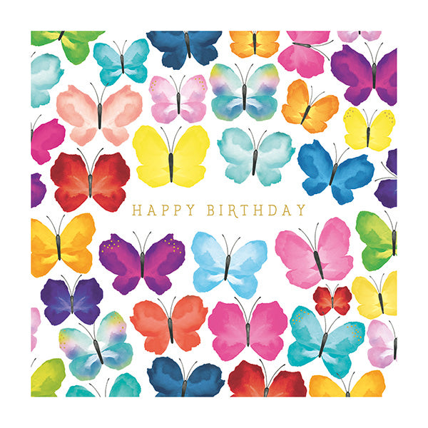Happy Birthday with Butterflies Card