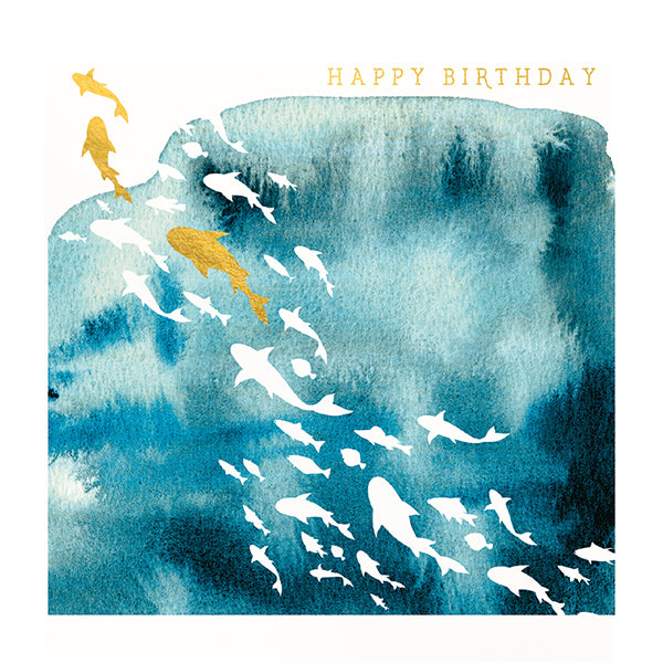 Happy Birthday Shoal Of Fish Card