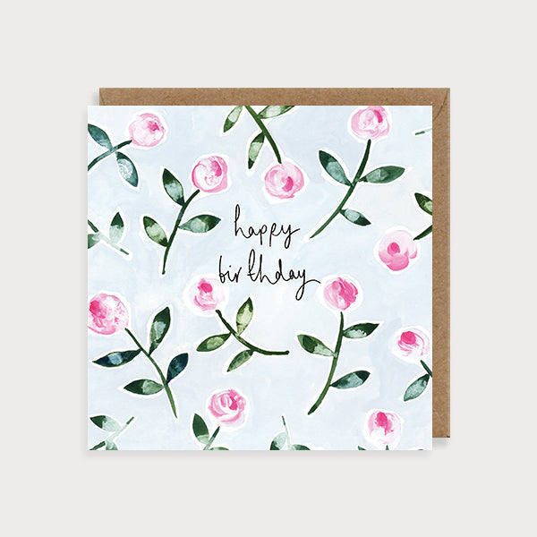 Rose Buds Birthday Card