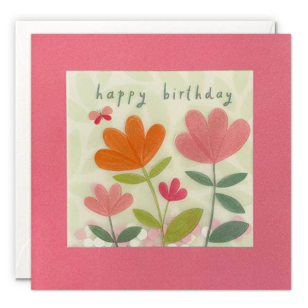 Happy Birthday - Flowers Card