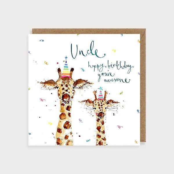 Uncle Giraffe Birthday Card