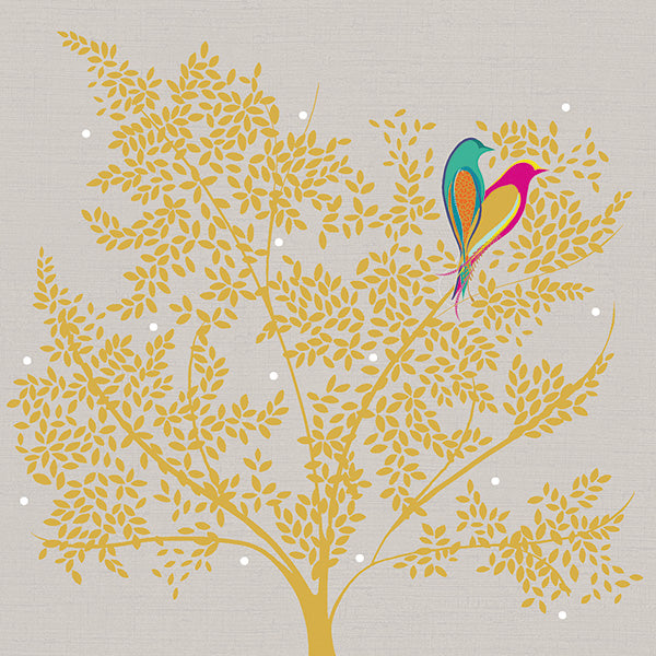 Love Birds In Tree Card