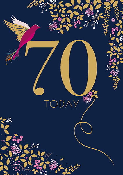 Happy Birthday 70th Card