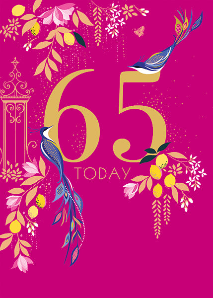Happy Birthday 65th Card