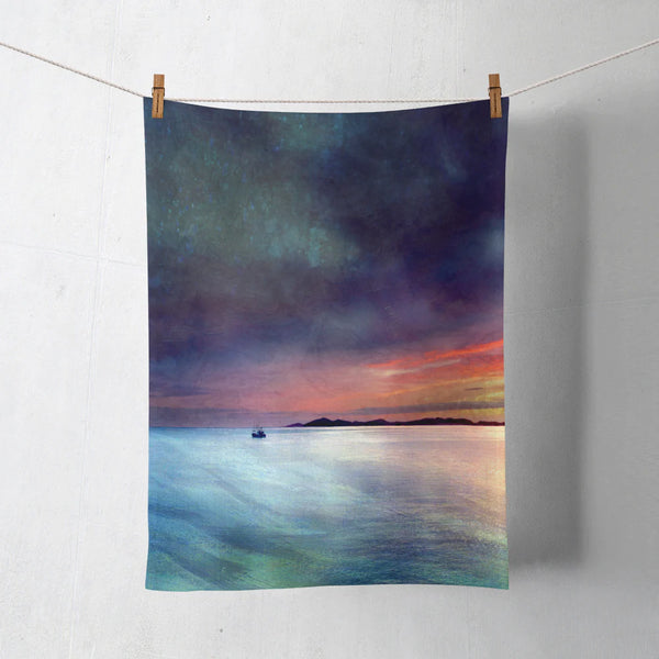 Fishing the Little Minch Cotton Tea Towel