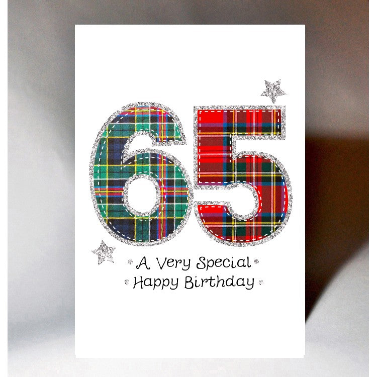 65th Tartan Birthday Card