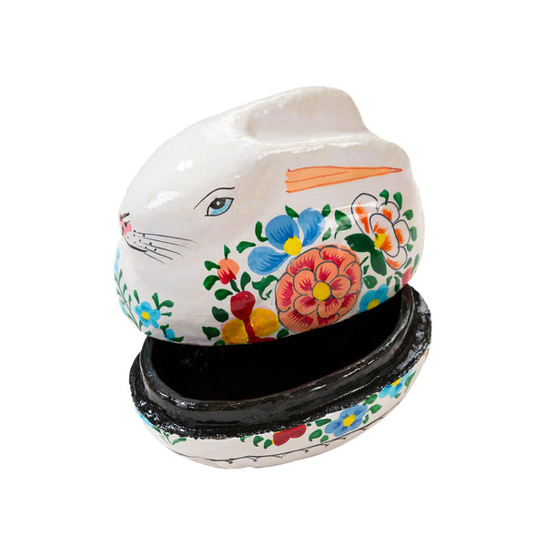 Truly Bunny Hand Painted Rabbit Gift Box - White