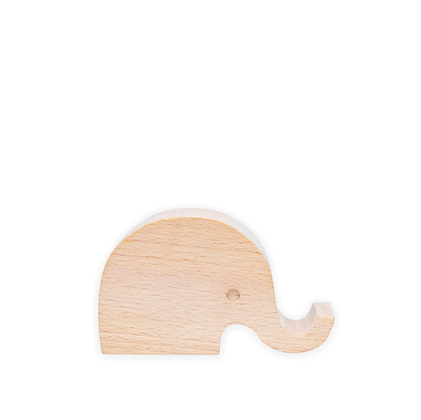 Elephant Beechwood Phone Stand