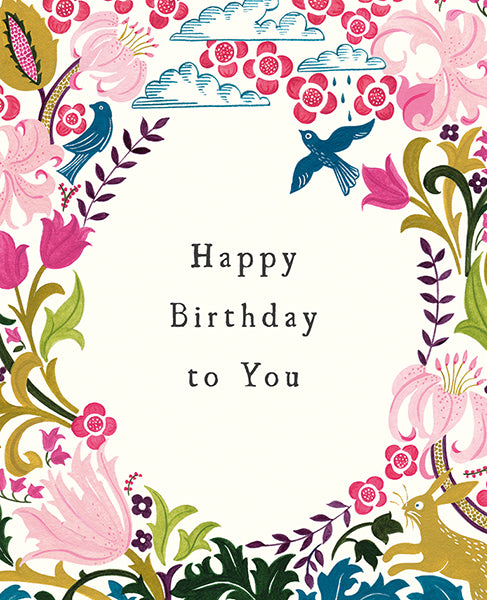 Happy Birthday To You, Nature Border Card