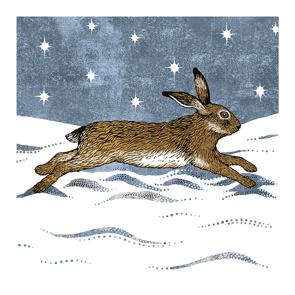 Snowy Rabbit & Fox Luxury Christmas Cards - Pack Of 10