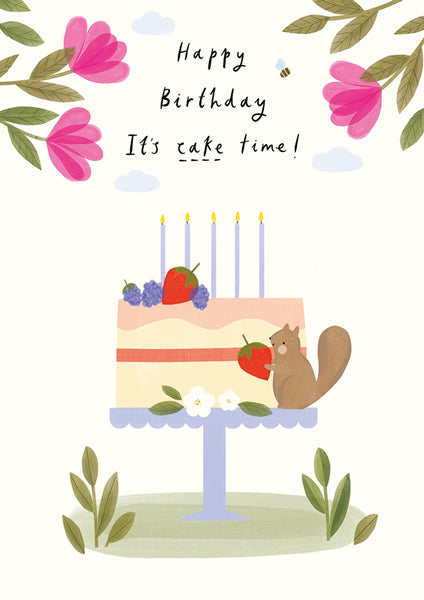 Happy Birthday It's Cake Time Card